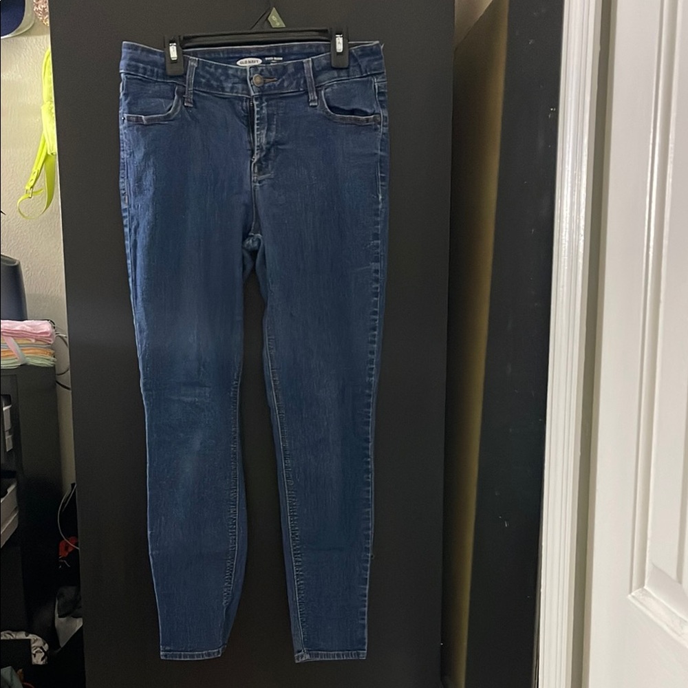 Old Navy Blue Skinny Jeans Stretchy Denim